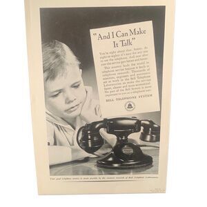 Vintage 1938 Bell Telephone I Can Make it Talk Ad Advertisement